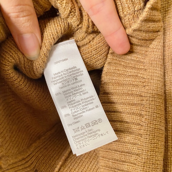 NWT Madewell V-Neck Slim Cardigan Sweater in Heather Caramel - Picture 5 of 8